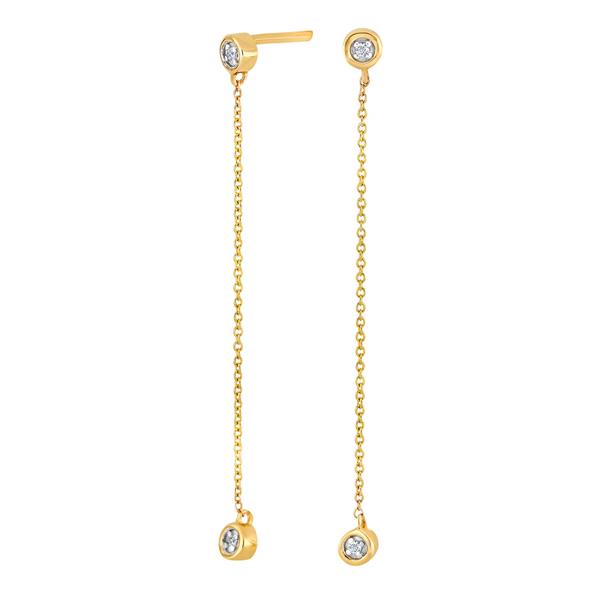 14kt. guldørehænger m/dia. 0.02ct W/SI, från Siersbøl