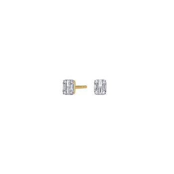14kt. guldørestikker m.0,10ct W/SI, från Siersbøl