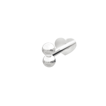 Rhd. sølv Labret-piercing 2*2mm kugler PIERCE52 1s, från Nordahl