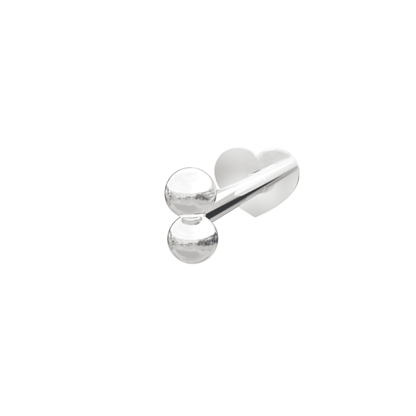 Rhd. sølv Labret-piercing 2*2mm kugler PIERCE52 1s, från Nordahl
