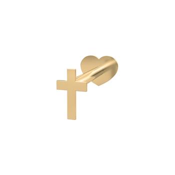 14kt. Labret-piercing kors PIERCE52 1stk, från Nordahl