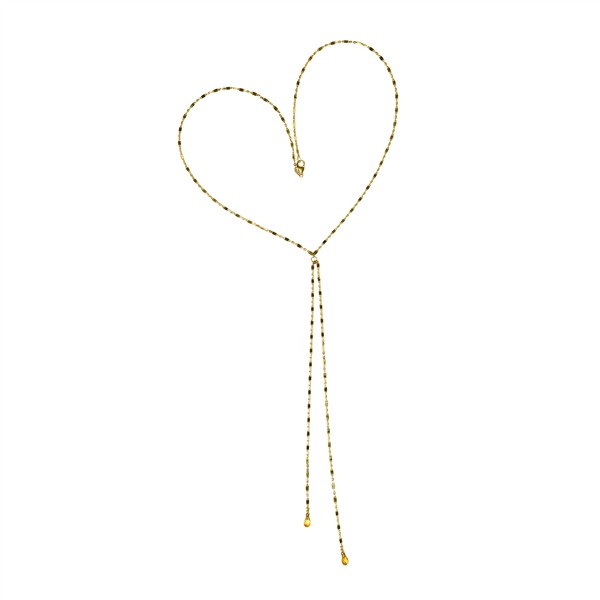 14kt halskæde m.Citrin 40cm, från San - Links of Joy