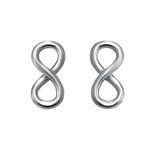 Rhod. sølvørestik ETERNITY52, uendelighedstegn, från Nordahl