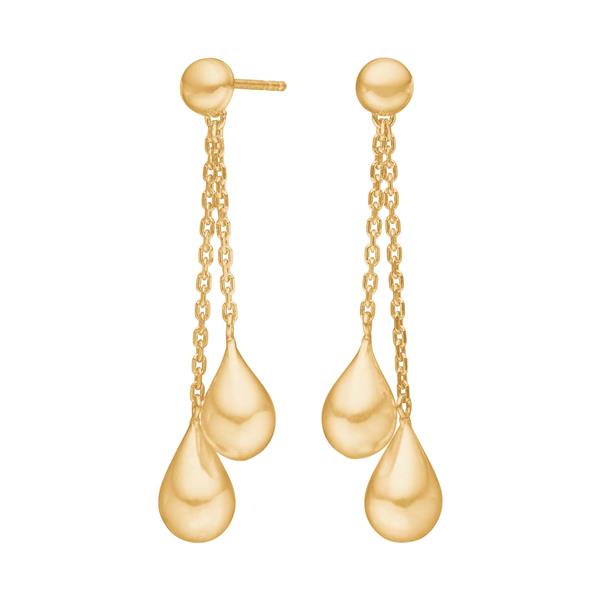 Forgyldt sølv ørehængere DROPS52, från Nordahl