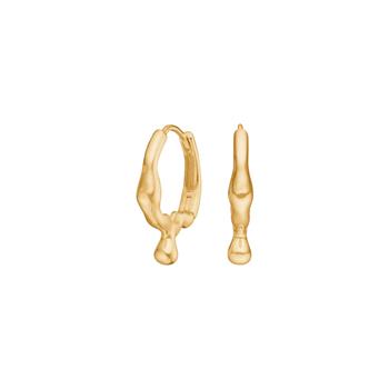 Forgyldt sølv creoler FLUID52, från Nordahl