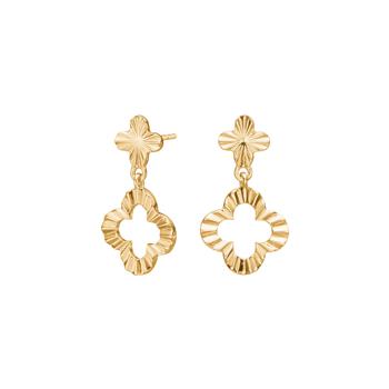 Forgyldt sølv ørehængere CLOVERA52, från Nordahl