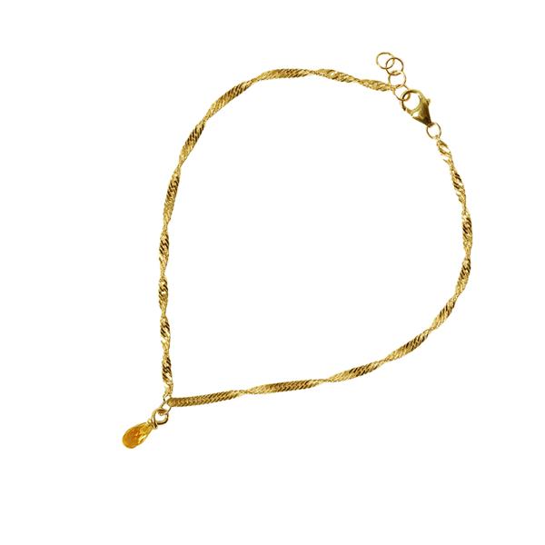 14kt armbånd med citrin 16+1cm, från San - Links of Joy