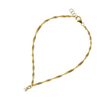 18kt armbånd med Ferskvandsperle 18+1cm, från San - Links of Joy