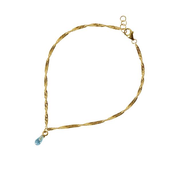 18kt armbånd med Facetteret Topas 18+1cm, från San - Links of Joy