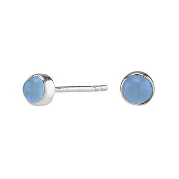 Rhd. sølv ørestikker SWEETS52 chalcedon 4,5mm, från Nordahl