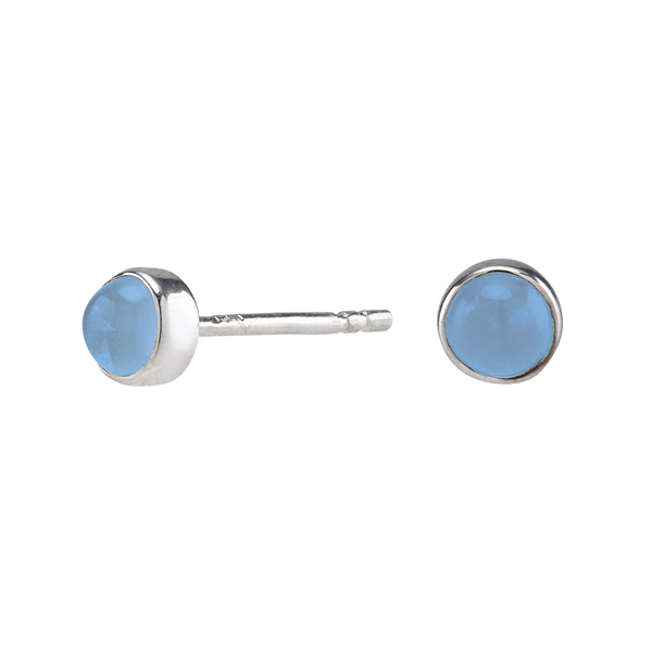 Rhd. sølv ørestikker SWEETS52 chalcedon 4,5mm, från Nordahl