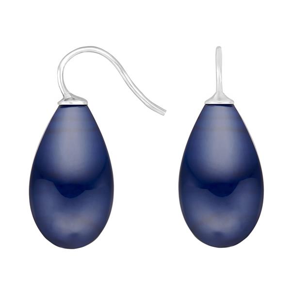 Rhod. sølvøreh. m/bøhmisk kvartsglas farve84, från Heinzendorff