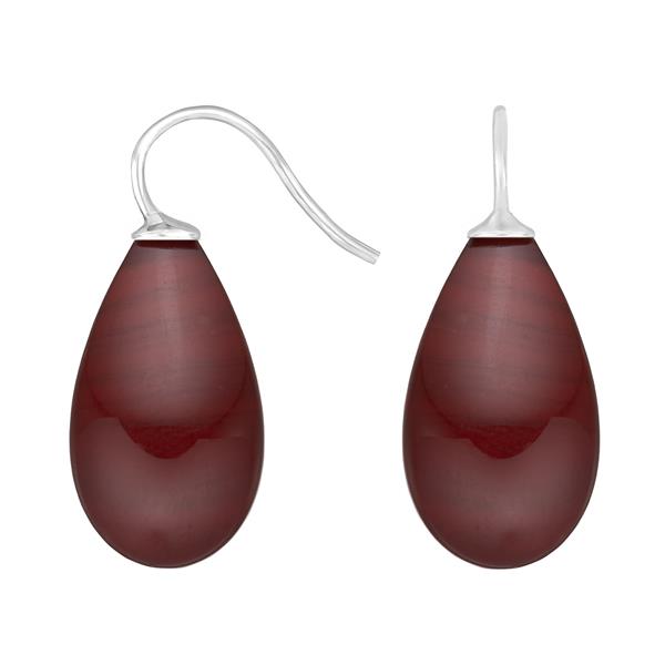 Rhod. sølvøreh. m/bøhmisk kvartsglas farve84, från Heinzendorff