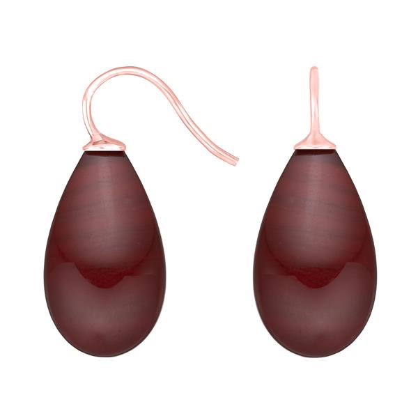 Rosaforg. sølvøreh. m/bøhmisk kvartsglas farve84, från Heinzendorff