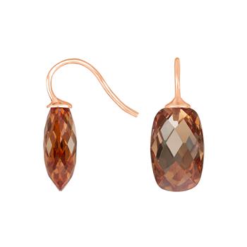 Rosaforg. sølvøreh. m/glas facetteret farve71, från Heinzendorff