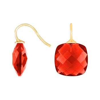 Forg. sølvøreh. m/glas facetteret farve20, från Heinzendorff