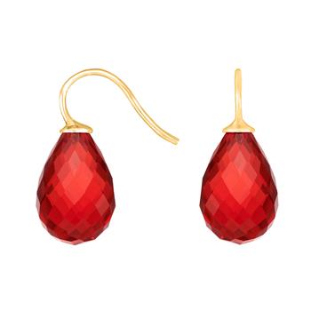 Forg. sølvøreh. m/glas facetteret farve20, från Heinzendorff