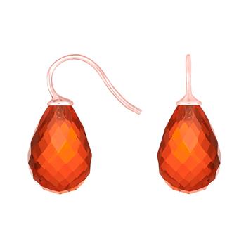 Rosaforg. sølvøreh. m/glas facetteret farve68, från Heinzendorff