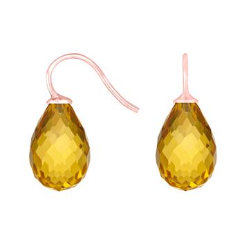 Rosaforg. sølvøreh. m/glas facetteret farve70, från Heinzendorff