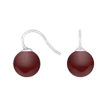 Rhod. sølvøreh. m/bøhmisk kvartsglas kugle 12mm, från Heinzendorff