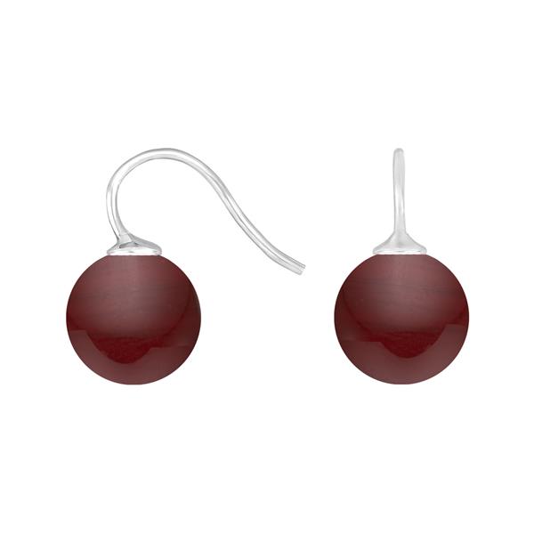 Rhod. sølvøreh. m/bøhmisk kvartsglas kugle 12mm, från Heinzendorff