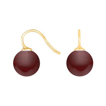 Forg. sølvøreh. m/bøhmisk kvartsglas kugle 12mm, från Heinzendorff