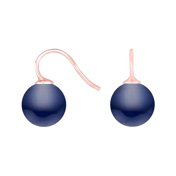 Rosaforg. sølvøreh. m/bøhmisk kvartsglas kugle 12mm, från Heinzendorff