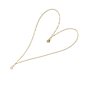 18kt halskæde med ferskvandsperler 45cm, från San - Links of Joy