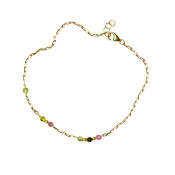 18kt armbånd & halskæde med turmalin 45cm, från San - Links of Joy