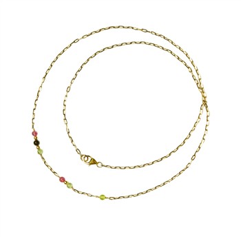 14kt armbånd & halskæde med turmalin 45cm, från San - Links of Joy