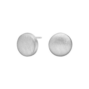 Rhod. sølv mat system-ørestikker Ann 14x14mm, från Heinzendorff