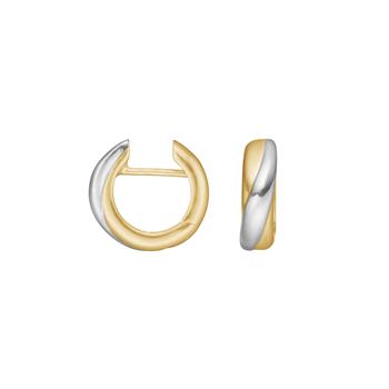 Forg. sølv system-creoler bicolor Helena 4x16mm, från Heinzendorff