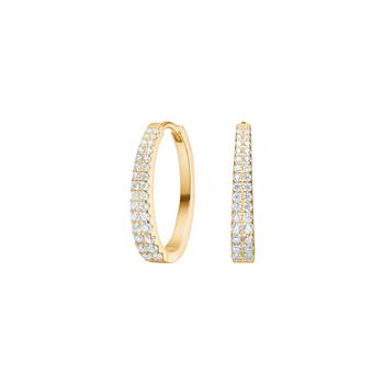 Forgyldt sølv creoler small RUNANOR, från Joanli Nor