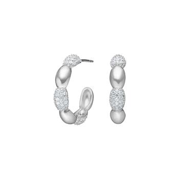 Rhd. sølv creoler REBECCANOR, från Joanli Nor