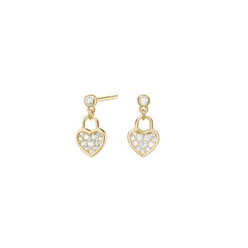 Forgyldt sølv ørehængere hjerte TIRZANOR, från Joanli Nor