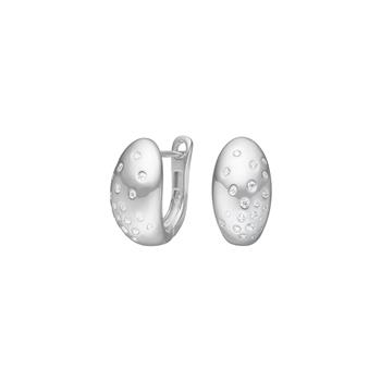 Rhd. sølv creoler RHEANOR, från Joanli Nor