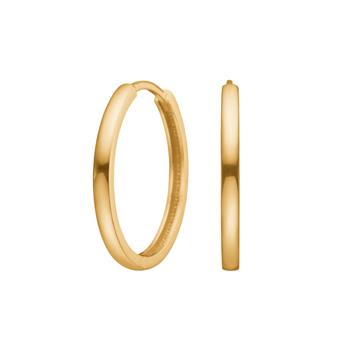 14kt. guldcreoler 2x20mm, från Siersbøl
