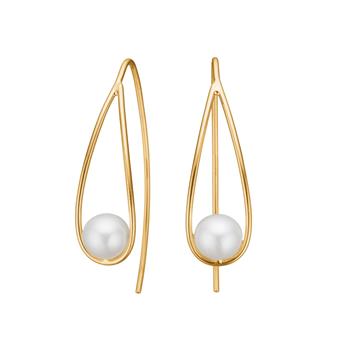 8kt. guldørehængere m. fvkp, från Siersbøl