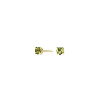 14kt. guldørestikkker m. 4mm peridot, från Siersbøl