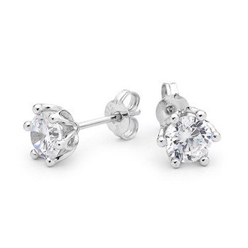 Silver earrings, from Bee