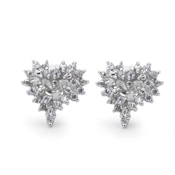 Silver earrings, from Bee