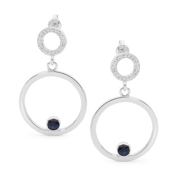 Silver earrings, from Bee