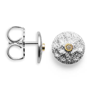 925/- ørehænger delvis fg rho satin br 0,02ct W-SI, från Bastian Inverun