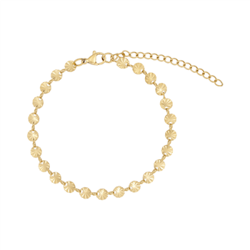 Armbånd i stål, belagt med 14 K guld, från Blicher Fuglsang