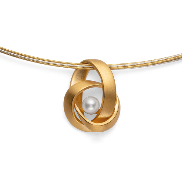 925/- Vedhæng, mat fg, hvid kulturperle 1.20ct, från Bastian Inverun