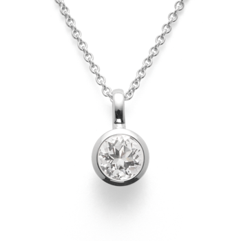 925/- Vedhæng, rho. blank, hvid topas 1.46ct, från Bastian Inverun