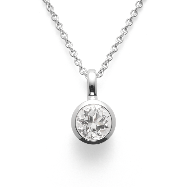 925/- Vedhæng, rho. blank, hvid topas 1.46ct, från Bastian Inverun