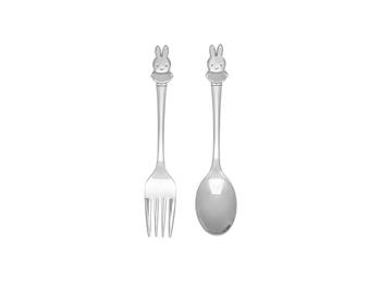 Børnebestik, 2 stk., Miffy, rustfrit stål, från Noa Kids