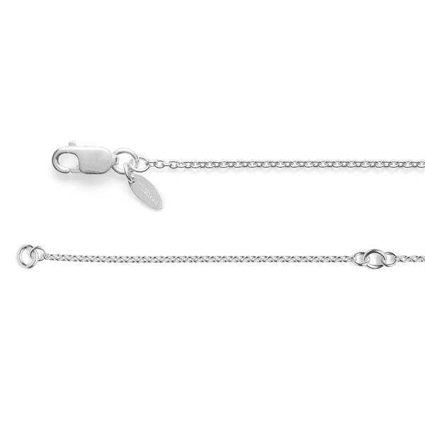 925/- rund ankerkæde karabin 1,16 mm, 42 + 5cm, från Bastian Inverun