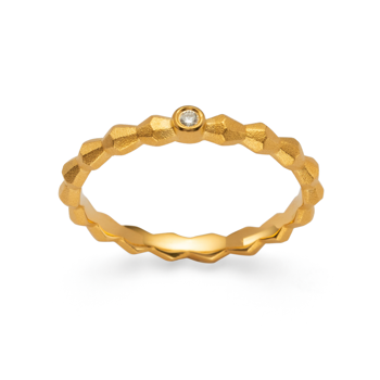 925/- ring, fg mat., brillant 0,02ct W-SI, från Bastian Inverun